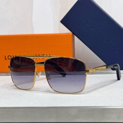 Louis Vuitton 2025 Gold Sunglass for Man