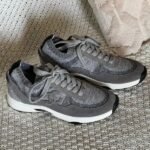 Chanel Casual Sports Athletic Sneakers Trainers Gray