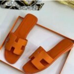 Hermès Oran Flat Sandals Orange