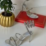 René Caovilla 105mm Cleo Sandals High Heels Silver