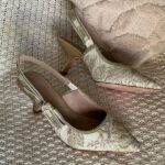 Christian Dior J'adior Slingback Heels Pointed Toe White - Image 3