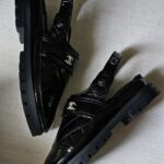 Chanel Leather Dad Sandals Mules Shoes Black - Image 2