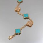 Van Cleef & Arpels Gold Bracelet Turquoise Blue Crystal