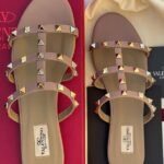 Valentino Leather Rockstud Block Heels Slide Sandals Pink - Image 2