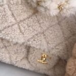 Chanel Fur Quilted Flap Purse Shoulder Hand Bag White - Image 2