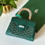Goyard Mini Goyardine Saigon Souple Satchel Hand Bag Green - Image 2