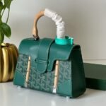 Goyard 2016 Goyardine Saigon Structured PM Satchel Hand Bag Green