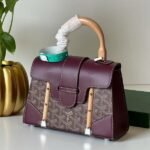 Goyard 2016 Goyardine Saigon Structured PM Satchel Hand Bag Maroon