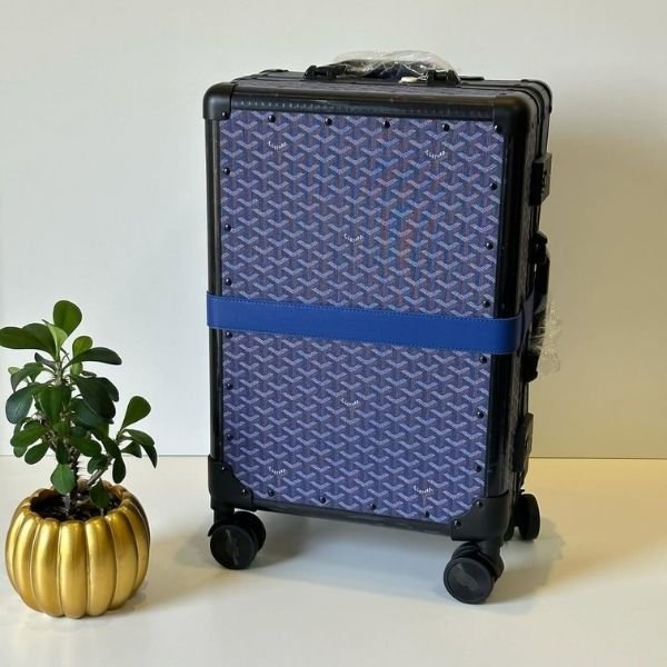 BAGS (288) Goyard Travel Suitcase Luggage Blue - Image 1