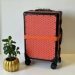 Goyard Travel Suitcase Luggage Orange