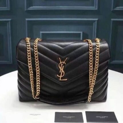 Saint Laurent Chain Crossbody Shoulder Bag Black