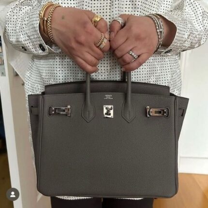 Hermes Birkin To Go Palladium Hardware Hand Bag Taupe