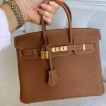 Hermes Birkin To Go Gold Hardware Hand Bag Brown - Image 2