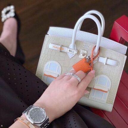 Hermes Birkin Sac Faubourg To Go Palladium Hardware Hand Bag White