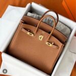 Hermes Birkin To Go Gold Hardware Hand Bag Brown - Image 6