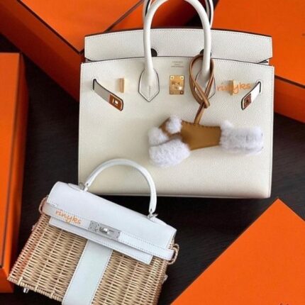 Hermes Birkin To Go Gold Hardware Hand Bag White