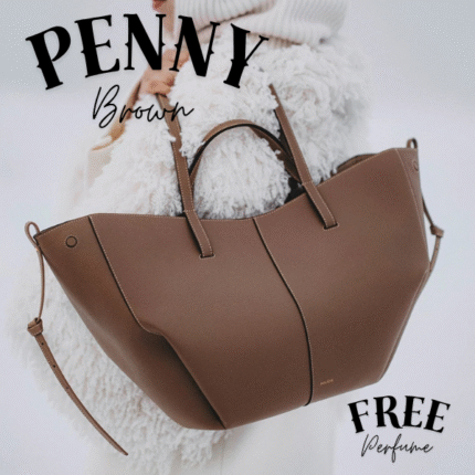 A Gift for Her Polène Cyme Handbag Penny Brown with Free perfume