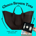 A Gift for Her Polène Cyme Handbag with free Gift set in Chocolate Brown
