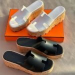 Hermès Eze 30 Wedges Platforms Heels Sandals Slip-On Black - Image 2