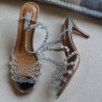 Aquazzura 105mm Tequila High Heels Sandals Pumps Silver