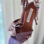Aquazzura Tequila Mule 75 Heels Sandals Pumps Purple - Image 2