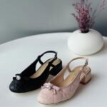 Christian Dior Quilted Cannage Calfskin Ballet Slingback Pumps Heels Sandals Black - Image 2