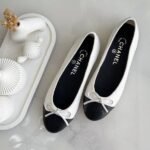 Chanel Tweed Lace Ballet Flats Shoes Slip-Ons Sandals White Black - Image 2
