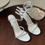 René Caovilla 105mm Cleo Sandals High Heels White
