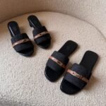 Hermès Gigi Giulia 50mm Block Heels Sandals Slip-Ons Black Tan Buckle - Image 2