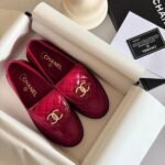 Chanel Quilted Leather CC Turnlock Loafers Flats Slip-Ons Shoes Red
