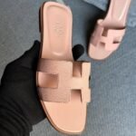 Hermès Oran Flat Sandals Slip-Ons Slides Light Peach Pink - Image 2