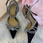 Mach & Mach Embellished Pointed-Toe Pumps Heels Sandals Black