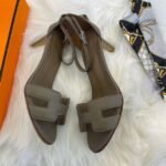 Hermès Premiere 70 Sandals Heels Ankle Strap Taupe - Image 2