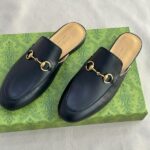 Gucci Princetown Horsebit-Detail Leather Mules Slides Slip-Ons Sandals Black - Image 2