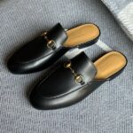 Gucci Princetown Horsebit-Detail Leather Mules Slides Slip-Ons Sandals Black - Image 4