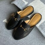 Gucci Princetown Horsebit-Detail Leather Mules Slides Slip-Ons Sandals Black - Image 3
