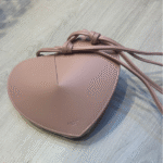 Z Alaïa Le Coeur Leather Convertible Calfskin Crossbody Shoulder Bag Mauve with Free Perfume