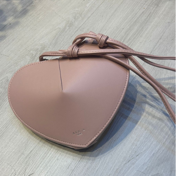 23 Z Alaïa Le Coeur Leather Convertible Calfskin Crossbody Shoulder Bag Mauve with Free Perfume - Image 1