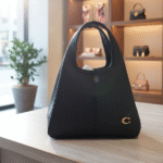 Affiora Coach Lana Leather Shoulder Hand Tote Togo Bag Black 23 with Free Perfume