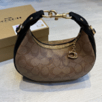 Coach Jonie Mini Hobo Shoulder Hand Bag Signature Canvas Gold Brown with Free Perfume