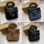 Coach Mini Trail Leather Plain Crossbody Hand Bag 12 Palladium Black with Free Perfume - Image 3