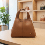 Affiora Coach Lana Leather Shoulder Hand Tote Togo Bag Brown 23 with Free Perfume