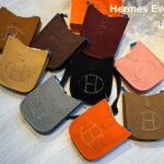 Hermes Suede Mini Evelyne Crossbody Shoulder Bag Strap Dark Brown with Free Perfume - Image 3