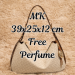 Michael Kors 39 x 25 x 12 Cm Hobo Bag White pink Plus Free Perfume - Image 2