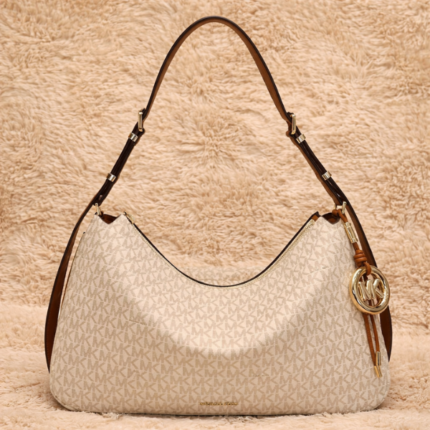Michael Kors 39 x 25 x 12 Cm Hobo Bag white Brown Plus Free Perfume