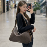 Michael Kors 39 x 25 x 12 Cm Hobo Bag White pink Plus Free Perfume - Image 3