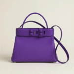Hermès Médor Calfskin Leather Clous Togo Swift Crossbody Hand Bag Strap Purple with Free Perfume