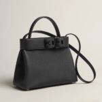 Hermès Médor Calfskin Leather Clous Togo Swift Crossbody Hand Bag Strap Purple with Free Perfume - Image 4