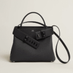 Hermès Médor Calfskin Leather Clous Togo Swift Crossbody Hand Bag Strap Purple with Free Perfume - Image 5