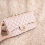 Chanel Caviar Quilted Leather Chain Classic Flap Shoulder Hand Bag Gold Hardware Pink with Free Perfume